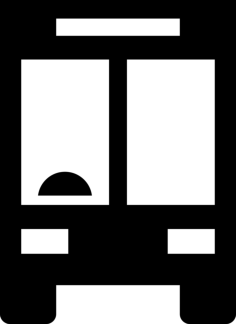 Frontal Bus Contour Svg Vector, Free Vectors File